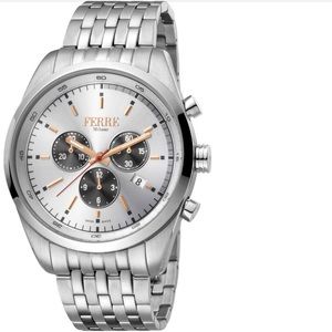 FERRE MILANO Men's Quartz
Stainless Steel Bracelet Watch,
44mm Brand new in box